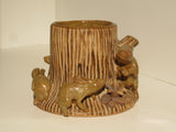 Pot / Vase en céramique, "Les petits lapins"