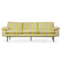 Sofa rétro rayé jaune/nude par HKliving